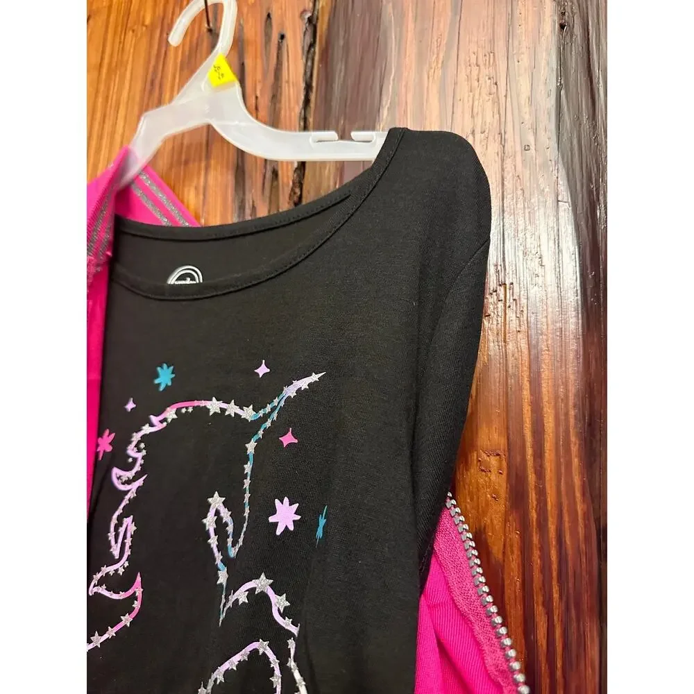 Girls Large 10/12 Bundle. Hoodies, Sweater, anorak & Tee, & Leggings